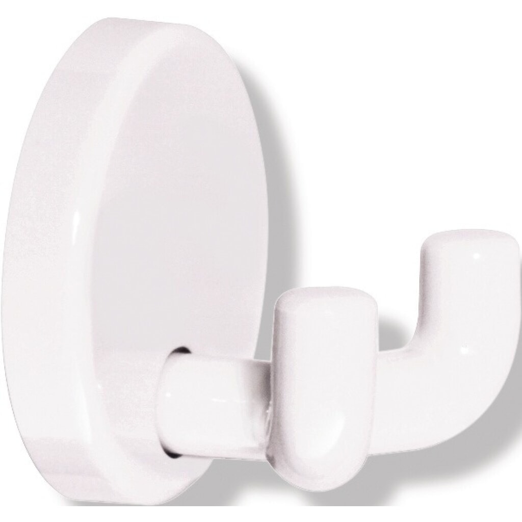 Produktabbildung: HEWI Doppelhaken 801.90.020, Polyamid 99 reinweiß, 2 Haken, Ø 40 mm Ausladung 31 mm