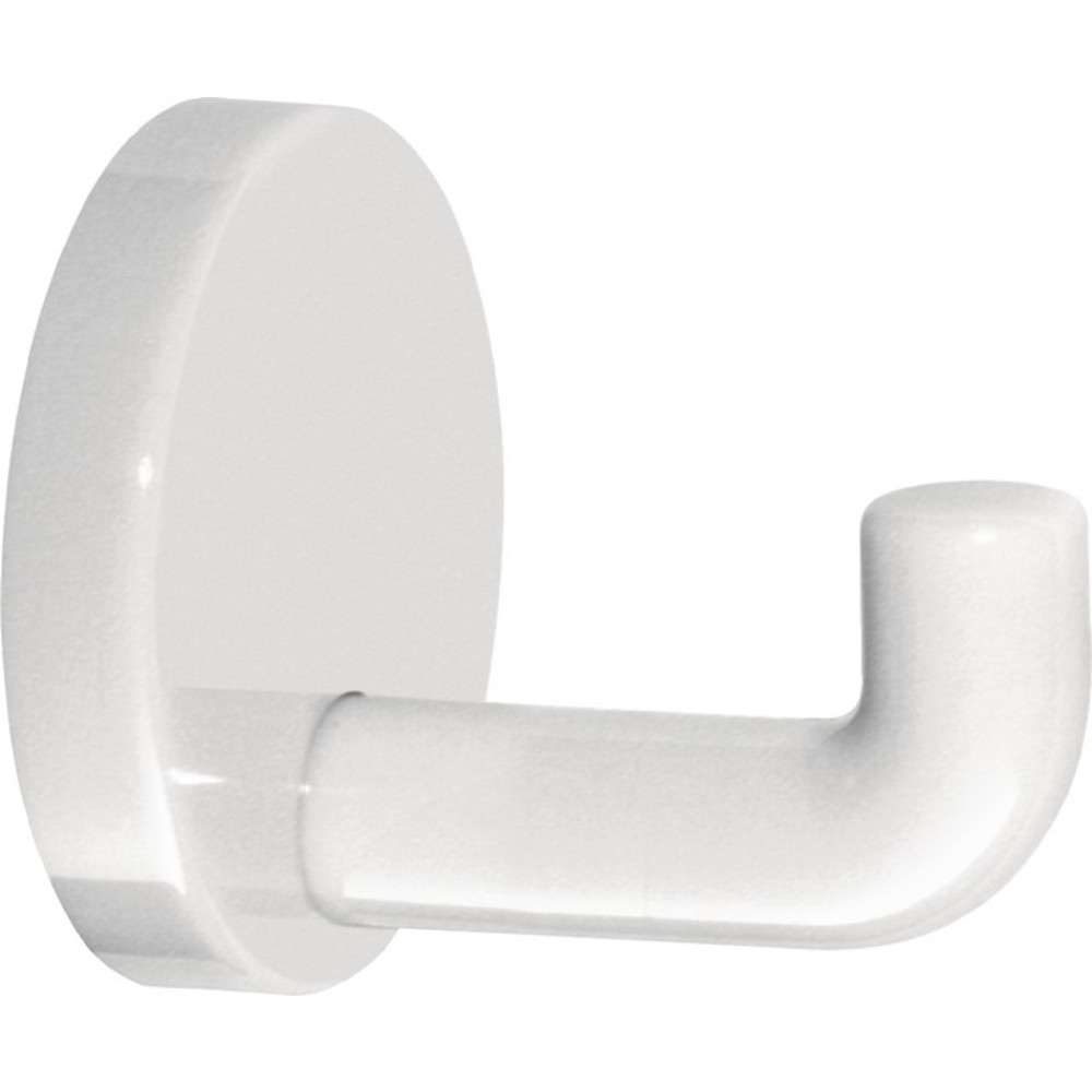 Produktabbildung: HEWI Einzelhaken 477.90.045, Polyamid 99 reinweiß, einfach Ausladung 65 mm, Ø 60 mm