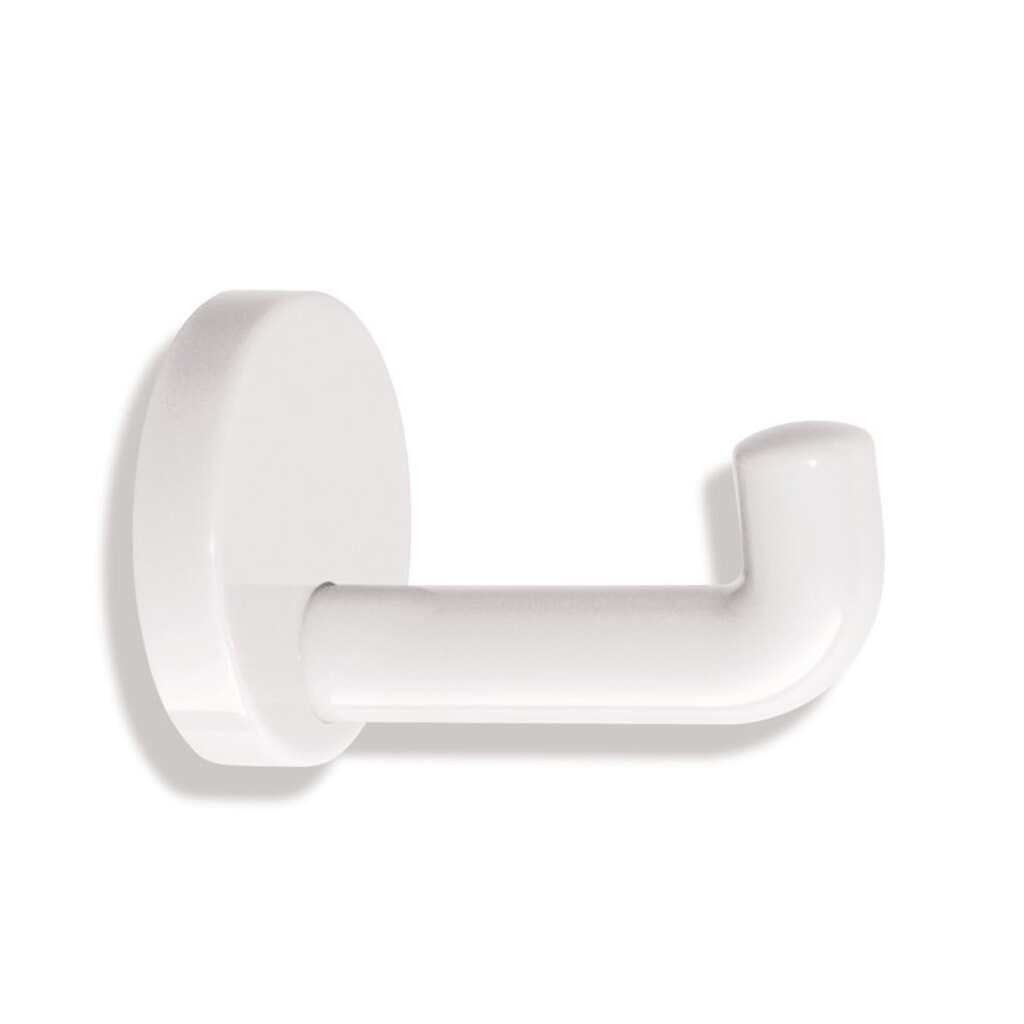 HEWI Einzelhaken 477.90.030, Polyamid 99 reinweiß, einfach Ausladung 100 mm, Ø 70 mm Produktabbildung: HEWI Einzelhaken 477.90.030, Polyamid 99 reinweiß, einfach Ausladung 100 mm, Ø 70 mm