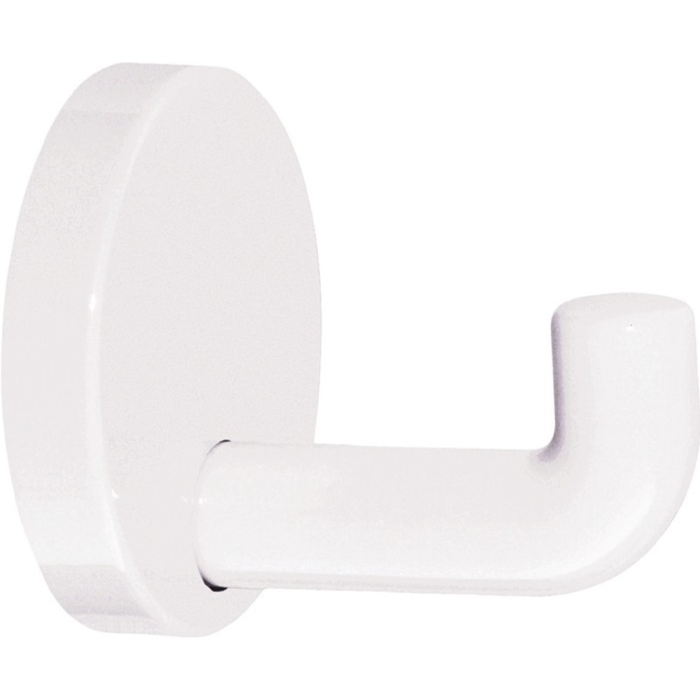 Produktabbildung: HEWI Einzelhaken 801.90.010, Polyamid 99 reinweiß, einfach Ausladung 30 mm, Ø 40 mm
