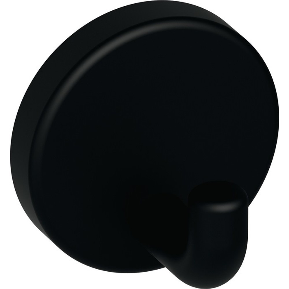 HEWI Einzelhaken 801.90B010, Polyamid matt 90 tiefschwarz matt, Ausladung 30 mm, Höhe 40 mm Ø 40 mm Produktabbildung: HEWI Einzelhaken 801.90B010, Polyamid matt 90 tiefschwarz matt, Ausladung 30 mm, Höhe 40 mm Ø 40 mm