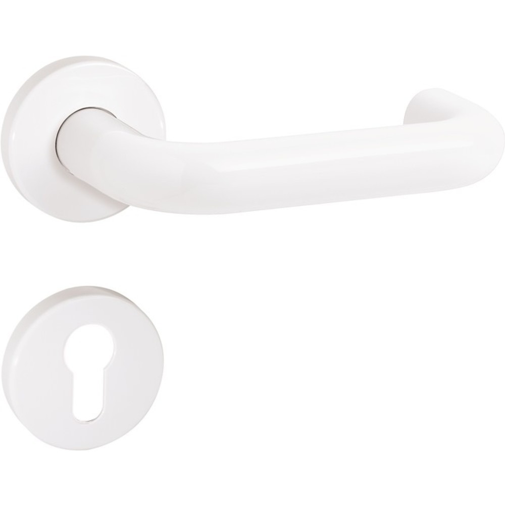 Produktabbildung: HEWI Feuerschutzgarnitur 111R11.230, für Türstärke 48-58 mm PZ abgerundet, Kunststoff 90 D/D, DIN links / rechts