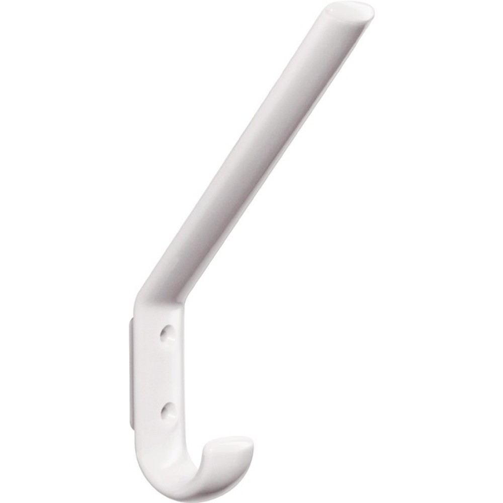 Produktabbildung: HEWI Garderobenhaken 477.90.070, Polyamid 99 reinweiß, einfach Ausladung 108 mm, Höhe 163 mm