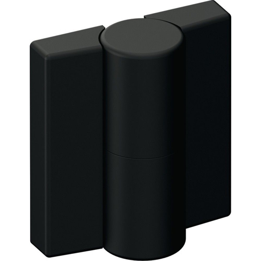 Produktabbildung: HEWI Scharnier DIN links, Polyamid mit Metalleinleger, Höhe 52 mm Breite 47 mm, tiefschwarz, matt