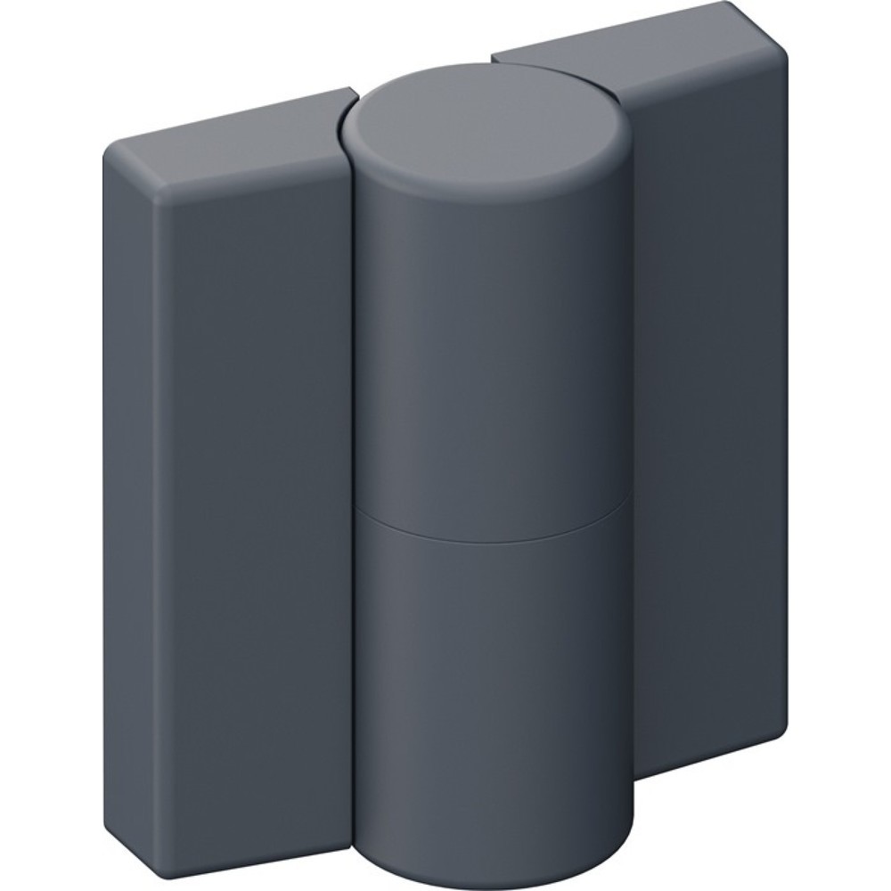 Produktabbildung: HEWI Scharnier DIN links, Polyamid mit Metalleinleger, Höhe 52 mm Breite 47 mm, anthrazitgrau, matt