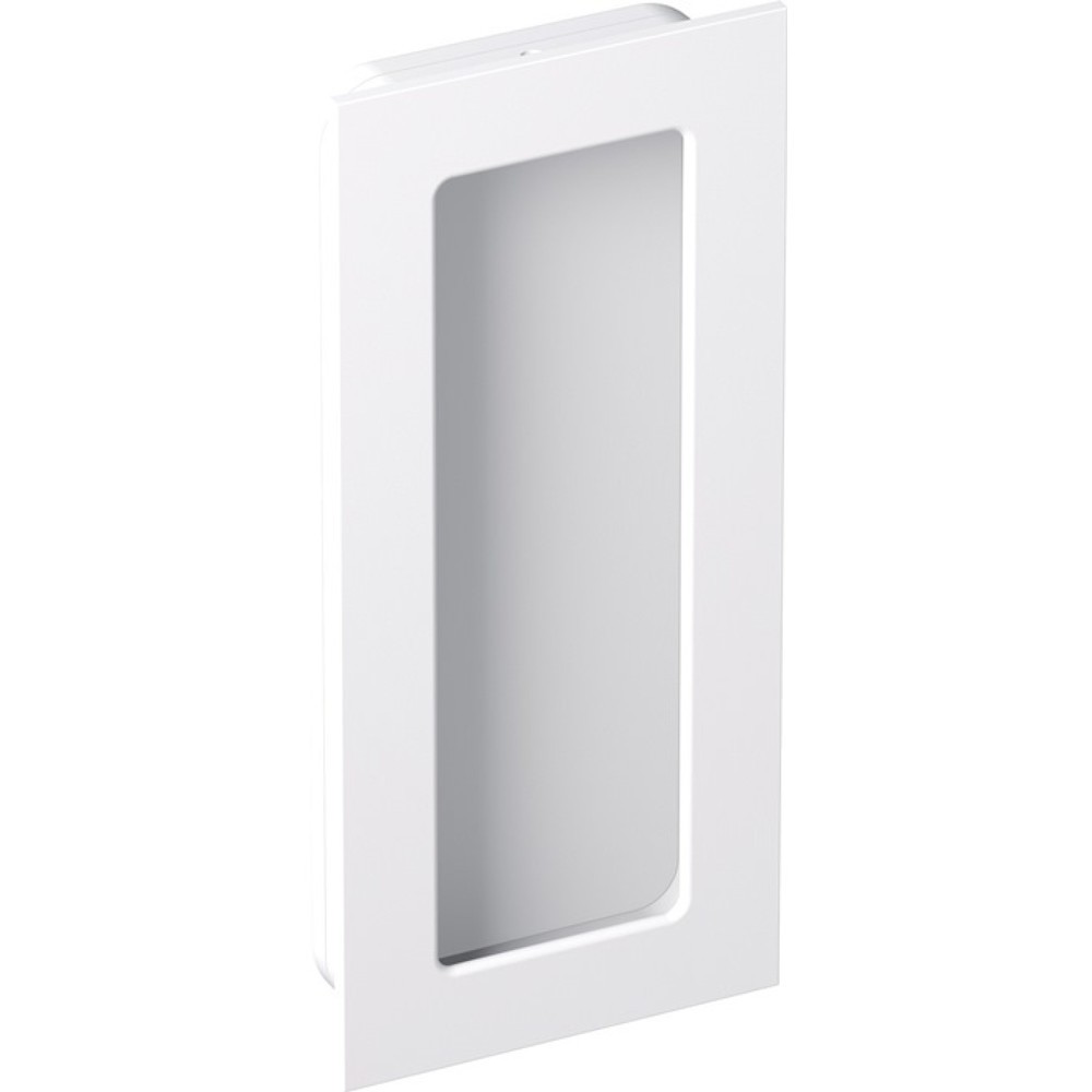 Produktabbildung: HEWI Schiebetürmuschel 544.54B120, rechteckig Türstärke ab 17 mm, Polyamid 98 signalweiß matt, Länge 120 mm Breite 54 mm