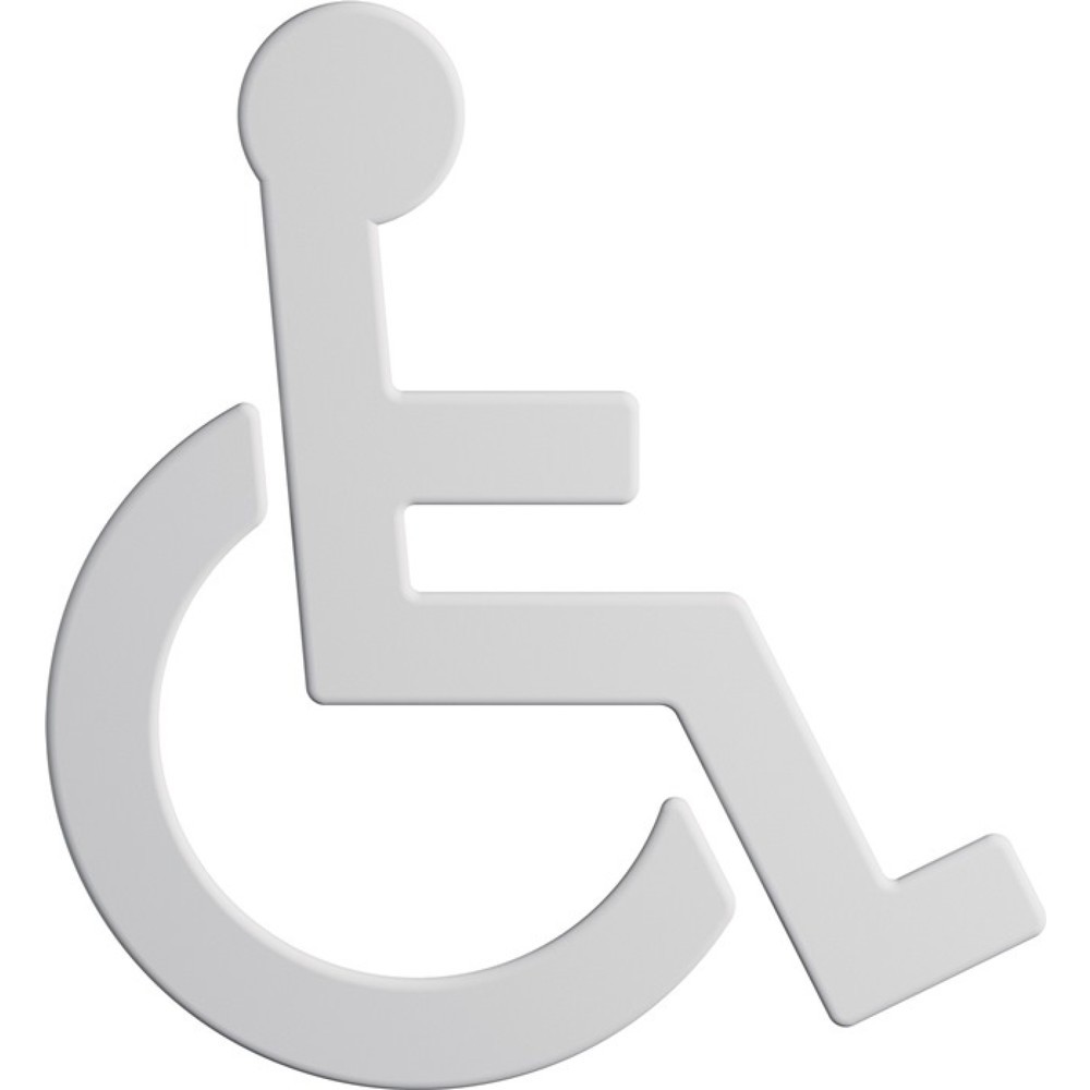 HEWI Symbol Barrierefrei 801.91B030, Breite 135 mm Höhe 150 mm Stärke 3 mm, Polyamid Farb-Nr. 98 Produktabbildung: HEWI Symbol Barrierefrei 801.91B030, Breite 135 mm Höhe 150 mm Stärke 3 mm, Polyamid Farb-Nr. 98