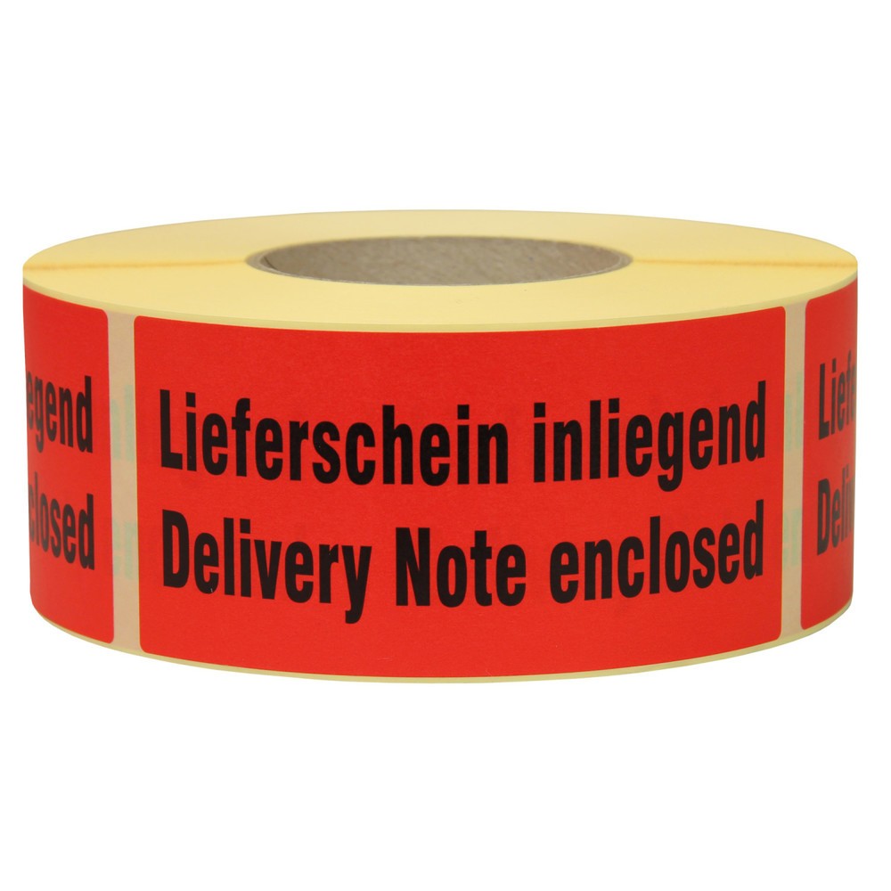 Produktabbildung: Hinweisetikett "Lieferschein inliegend", LxB 145 x 70 mm, 1 Rolle á 1.000 Stück