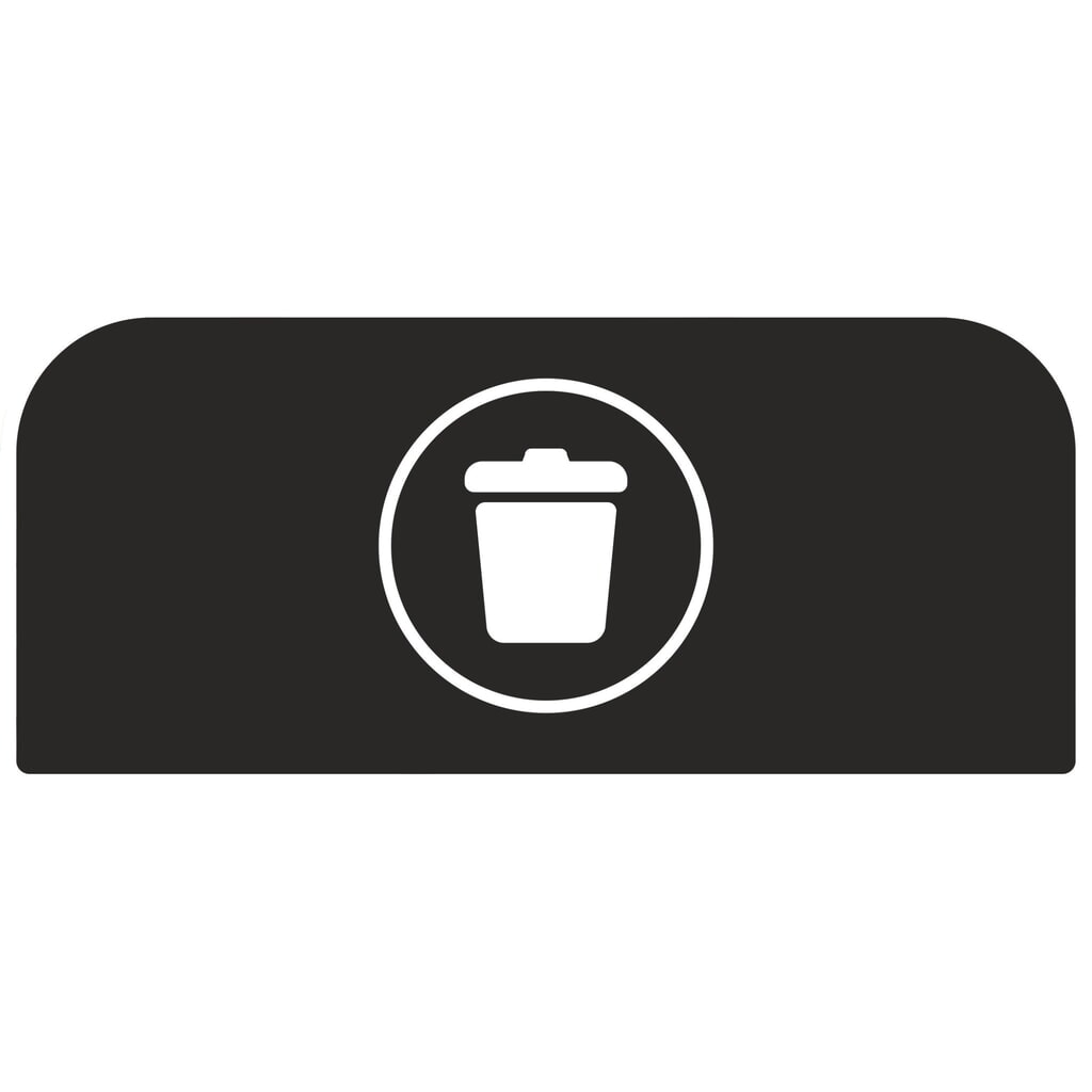 Hinweistafel Abfall für Rubbermaid® Configure Recycling Abfallbehälter