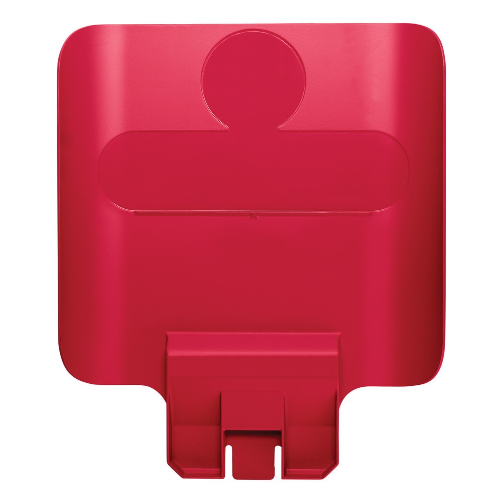 Produktabbildung: Hinweistafel für Rubbermaid® Slim Jim Recycling-Station, rot