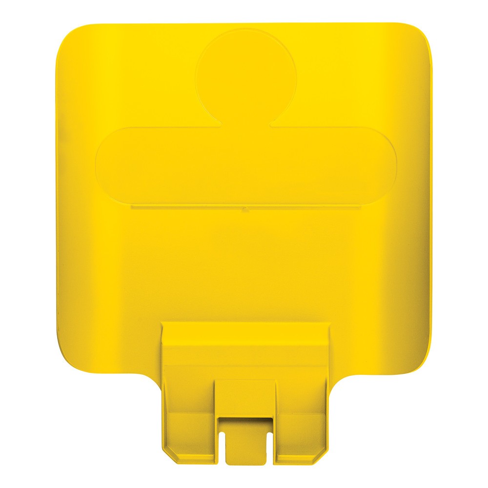 Produktabbildung: Hinweistafel für Rubbermaid® Slim Jim Recycling-Station, gelb