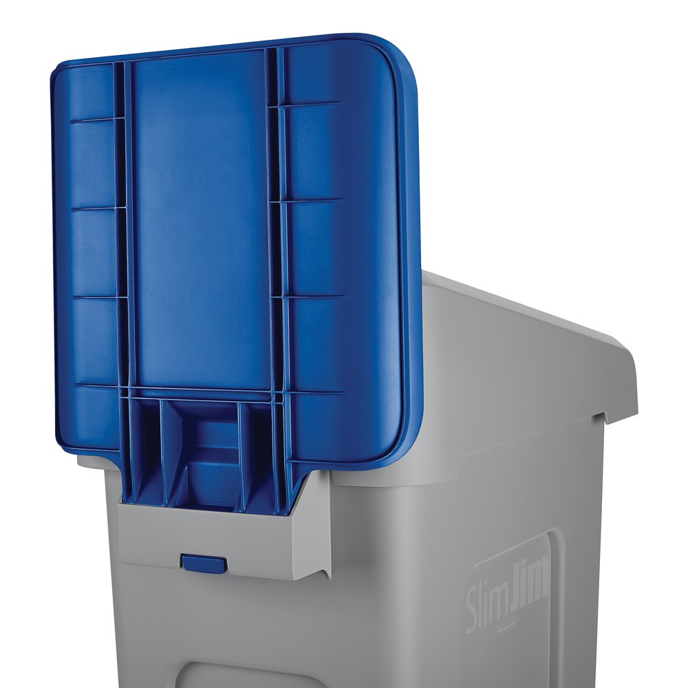 Produktabbildung Nr. 2: Hinweistafel für Rubbermaid® Slim Jim Recycling-Station, blau