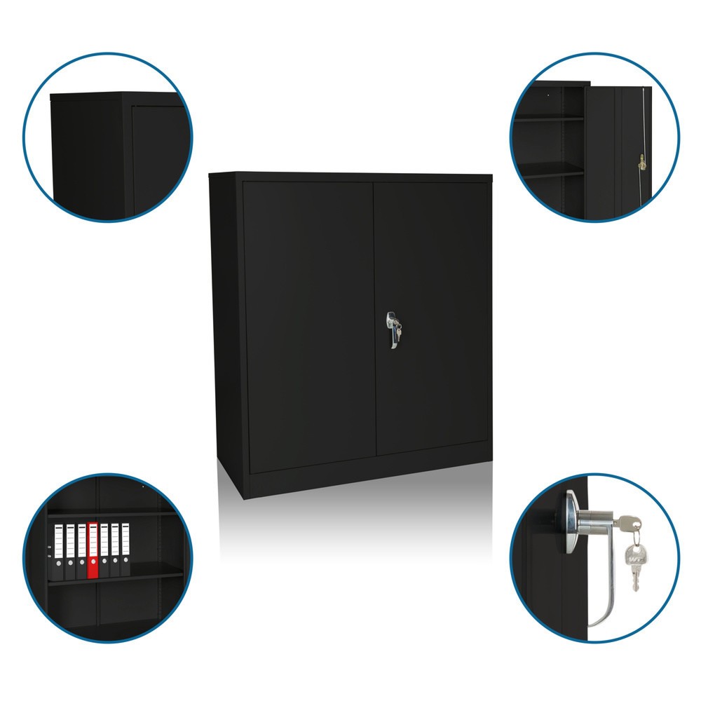 Produktabbildung Nr. 3: hjh OFFICE Aktenschrank COLOR AS 105 x 90 x 40 cm Metall, schwarz