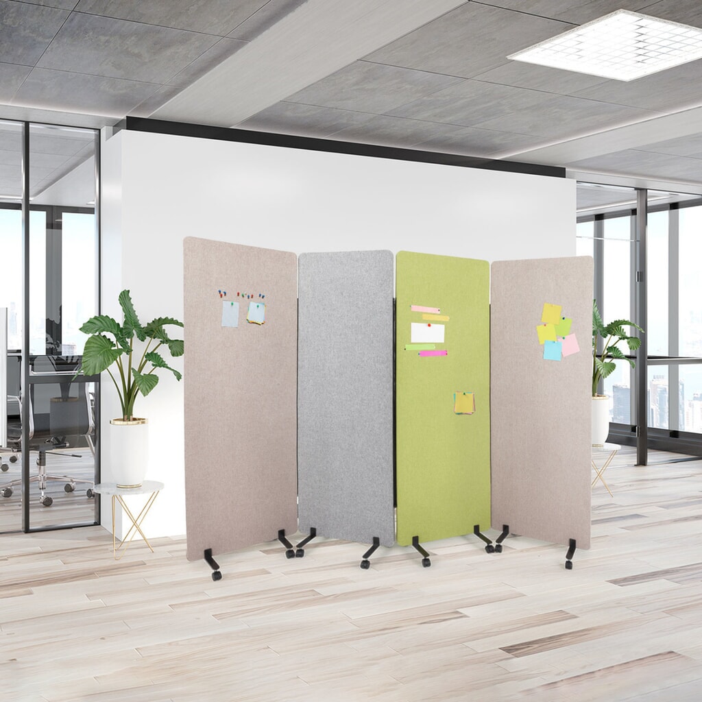 hjh OFFICE Mittelstück zu Trennwand System FLEXMIUT, taupe Produktabbildung Nr. 11: hjh OFFICE Mittelstück zu Trennwand System FLEXMIUT, taupe