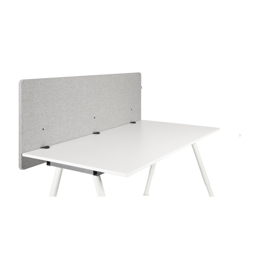 Produktabbildung: hjh OFFICE Akustik Tischtrennwand FLEXMIUT D 160 cm, hellgrau