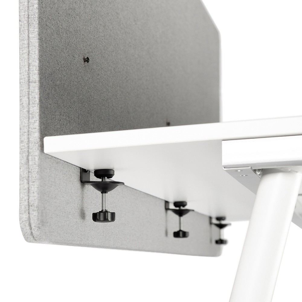 Produktabbildung Nr. 5: hjh OFFICE Akustik Tischtrennwand FLEXMIUT D 180 cm, hellgrau