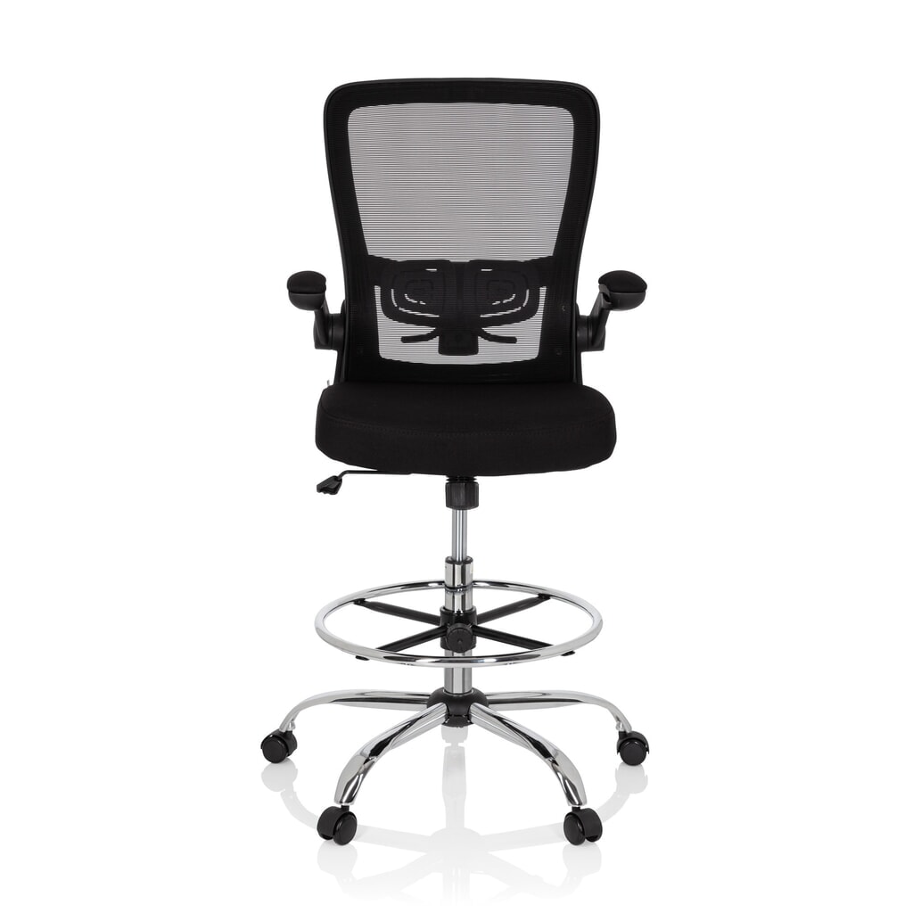 hjh OFFICE Arbeitsstuhl / Arbeitshocker VENDO WORK Stoff/Netzstoff, schwarz Produktabbildung: hjh OFFICE Arbeitsstuhl / Arbeitshocker VENDO WORK Stoff/Netzstoff, schwarz