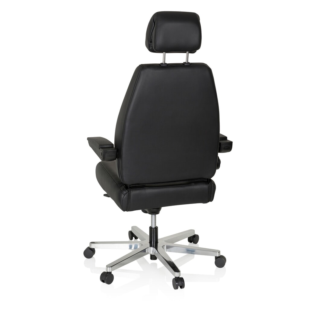 Produktabbildung Nr. 7: hjh OFFICE Arbeitsstuhl / Chefsessel 24 HOURS Leder, schwarz