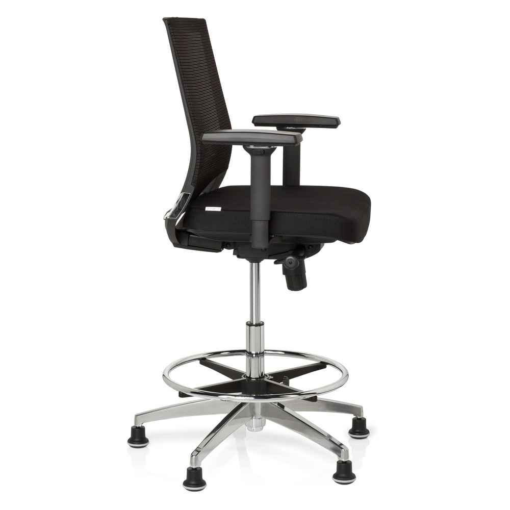 Produktabbildung Nr. 3: hjh OFFICE Arbeitsstuhl / Counterstuhl TOP WORK 77 Stoff, schwarz