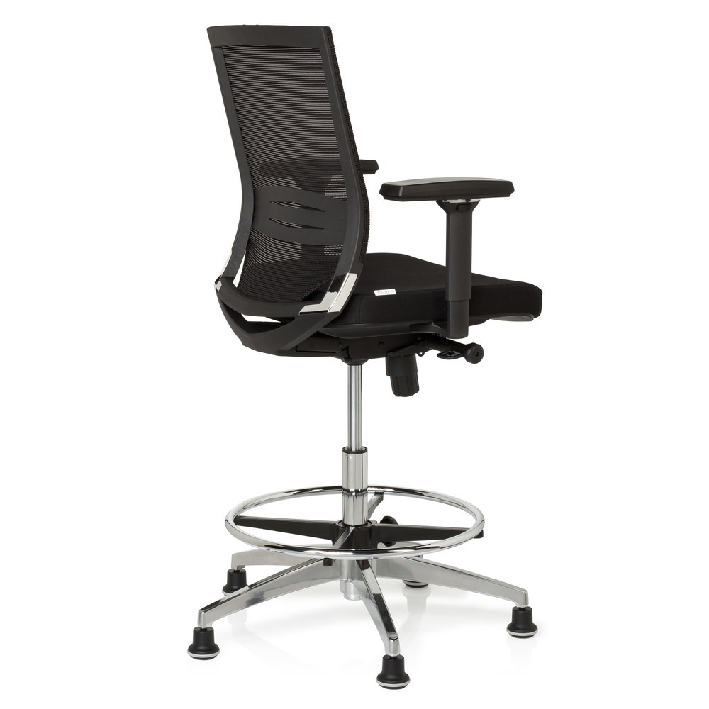 Produktabbildung Nr. 4: hjh OFFICE Arbeitsstuhl / Counterstuhl TOP WORK 77 Stoff, schwarz