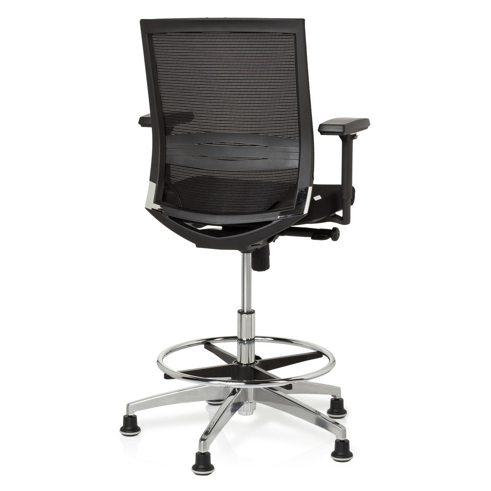 Produktabbildung Nr. 5: hjh OFFICE Arbeitsstuhl / Counterstuhl TOP WORK 77 Stoff, schwarz