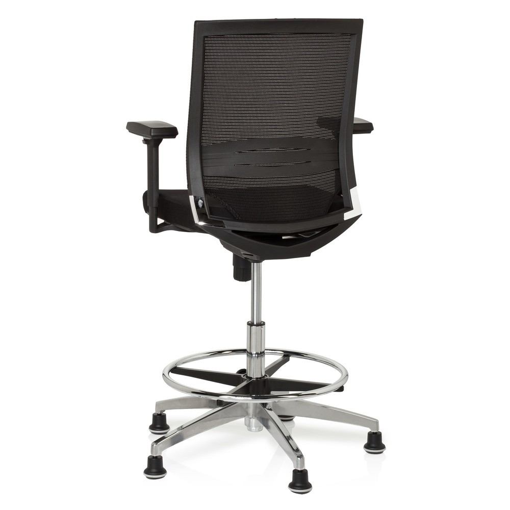 Produktabbildung Nr. 6: hjh OFFICE Arbeitsstuhl / Counterstuhl TOP WORK 77 Stoff, schwarz