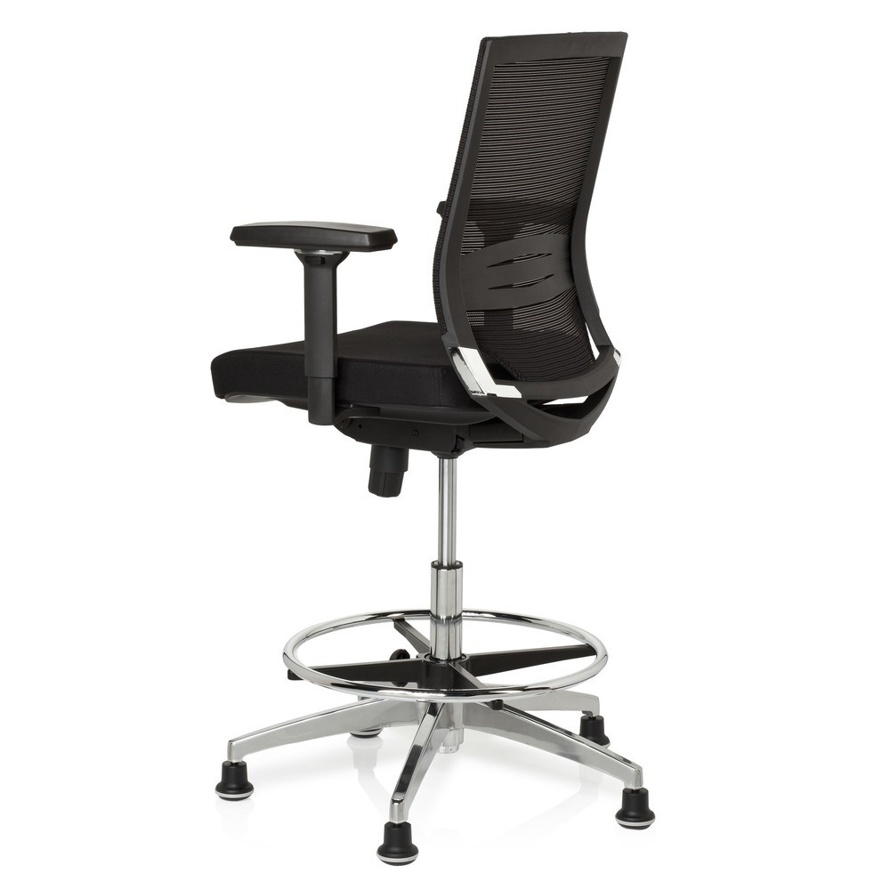 Produktabbildung Nr. 7: hjh OFFICE Arbeitsstuhl / Counterstuhl TOP WORK 77 Stoff, schwarz