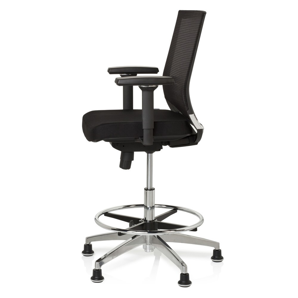 Produktabbildung Nr. 8: hjh OFFICE Arbeitsstuhl / Counterstuhl TOP WORK 77 Stoff, schwarz
