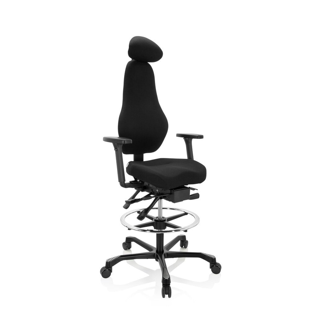 hjh OFFICE Arbeitsstuhl / Counterstuhl RESISTIO WORK Stoff, schwarz Produktabbildung Nr. 6: hjh OFFICE Arbeitsstuhl / Counterstuhl RESISTIO WORK Stoff, schwarz