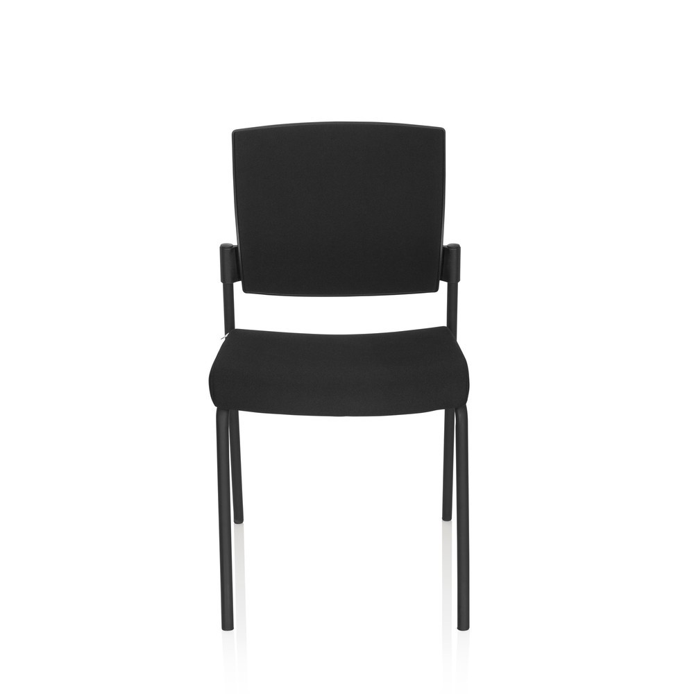 Produktabbildung: hjh OFFICE Besucherstuhl / Konferenzstuhl K9 V PRO Stoff, schwarz