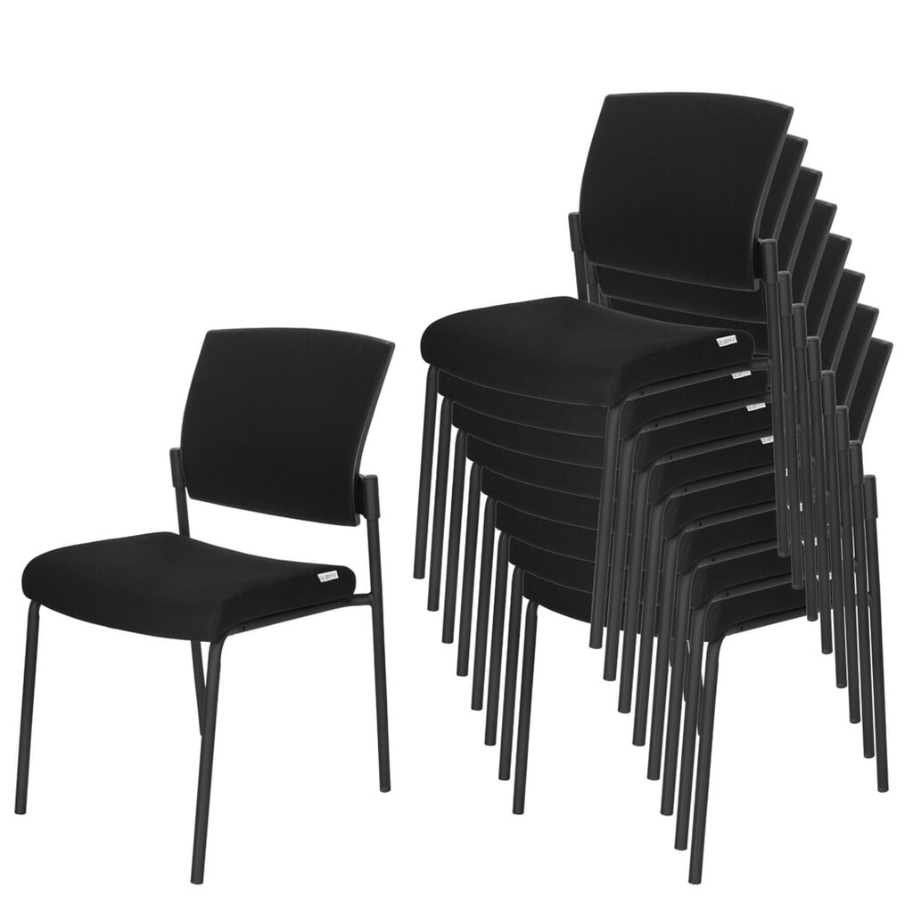 hjh OFFICE Besucherstuhl / Konferenzstuhl K9 V PRO Stoff, schwarz Produktabbildung Nr. 3: hjh OFFICE Besucherstuhl / Konferenzstuhl K9 V PRO Stoff, schwarz