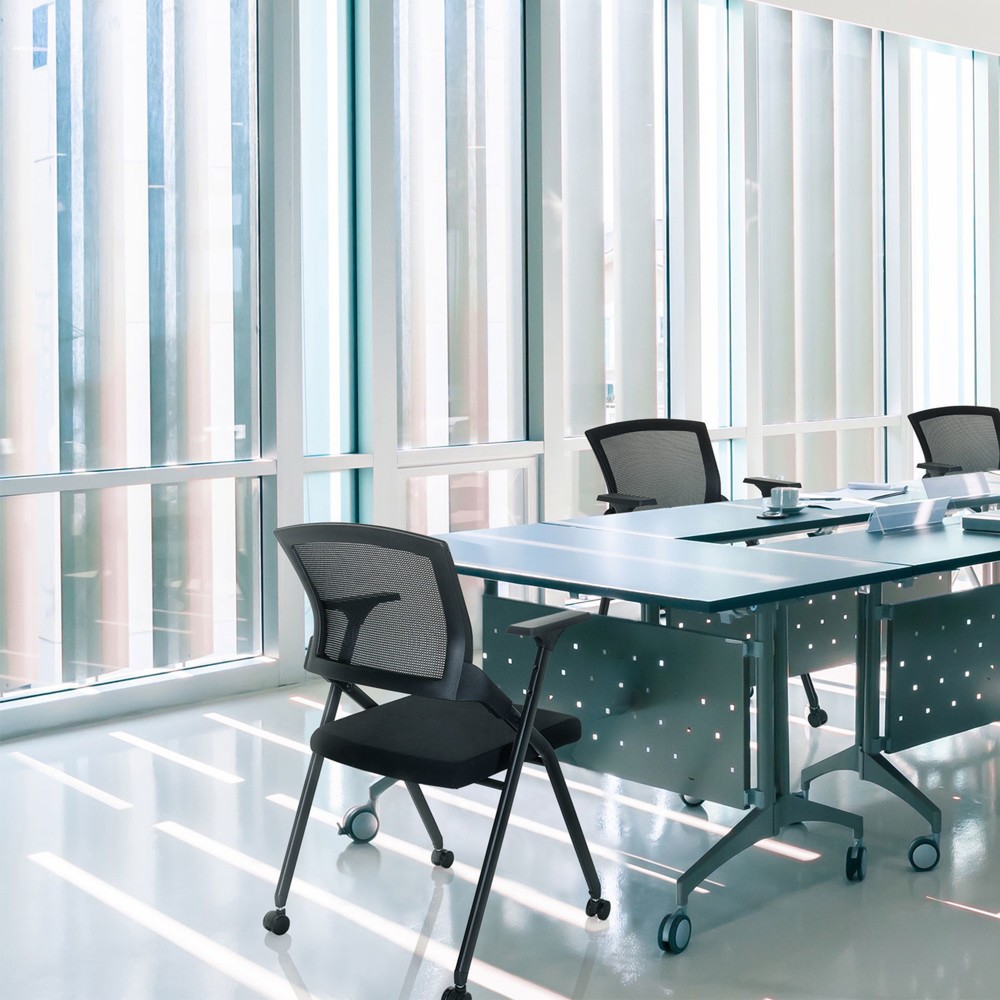 Produktabbildung Nr. 8: hjh OFFICE Besucherstuhl / Klappstuhl PRIORITY II Netzstoff / Stoff, schwarz