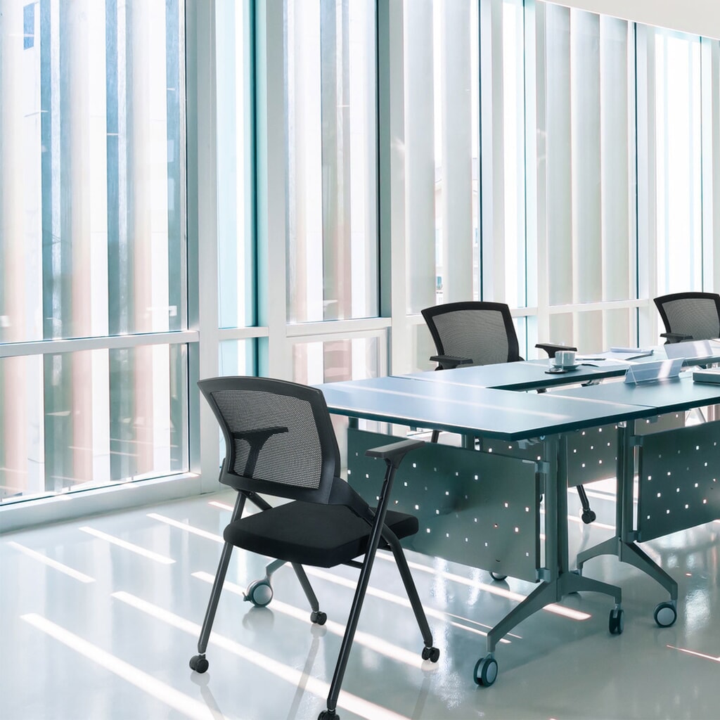 hjh OFFICE Besucherstuhl / Klappstuhl PRIORITY II Netzstoff / Stoff, schwarz Produktabbildung Nr. 9: hjh OFFICE Besucherstuhl / Klappstuhl PRIORITY II Netzstoff / Stoff, schwarz
