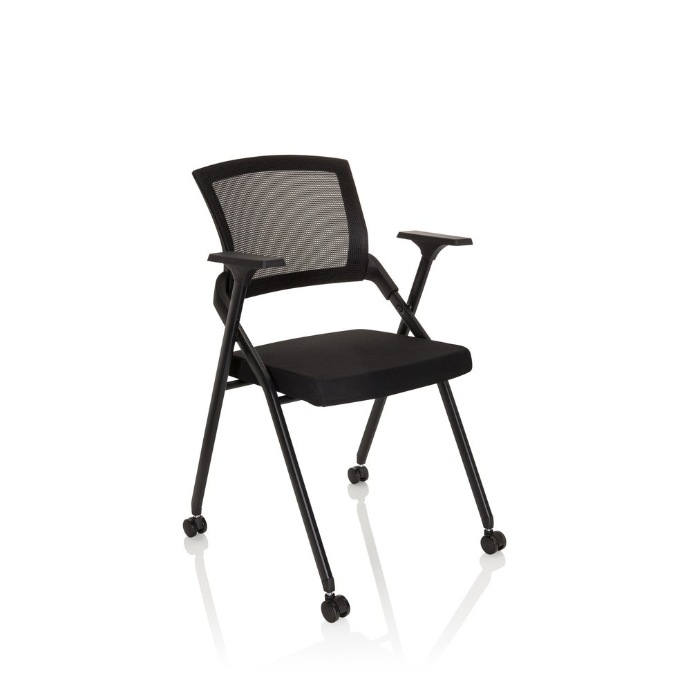 Produktabbildung Nr. 9: hjh OFFICE Besucherstuhl / Klappstuhl PRIORITY II Netzstoff / Stoff, schwarz