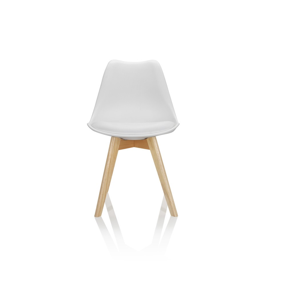 Produktabbildung Nr. 1: hjh OFFICE Besucherstuhl / Schalenstuhl SCANDI Kunststoff, 4er Pack, weiß