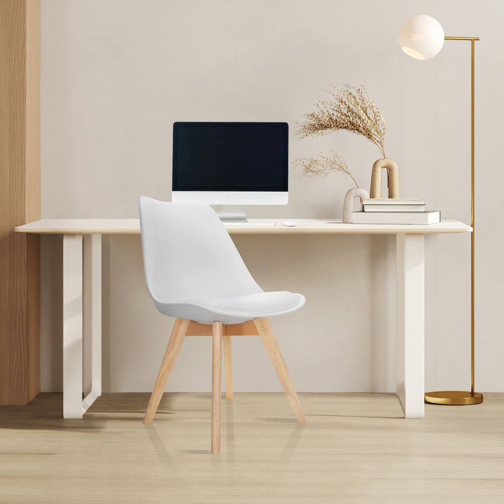Produktabbildung Nr. 4: hjh OFFICE Besucherstuhl / Schalenstuhl SCANDI Kunststoff, 4er Pack, weiß