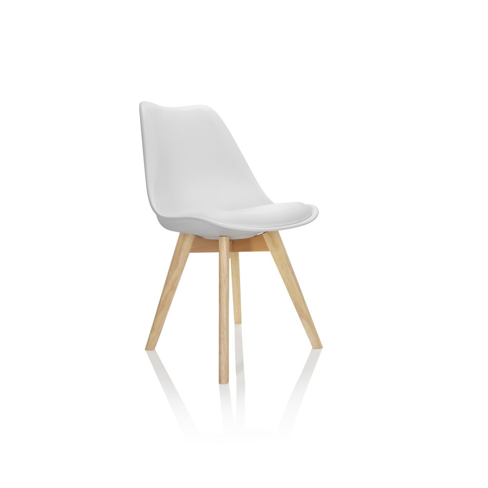 Produktabbildung Nr. 6: hjh OFFICE Besucherstuhl / Schalenstuhl SCANDI Kunststoff, 4er Pack, weiß