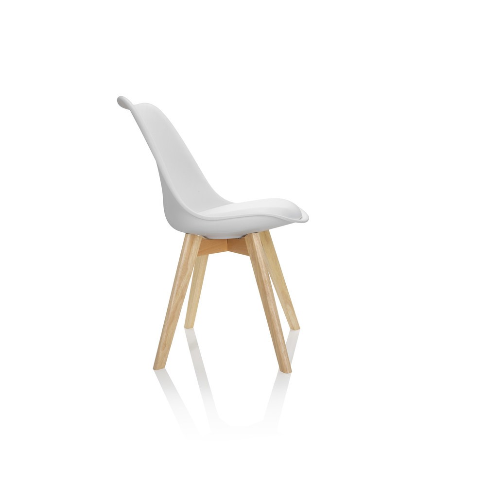 Produktabbildung Nr. 7: hjh OFFICE Besucherstuhl / Schalenstuhl SCANDI Kunststoff, 4er Pack, weiß