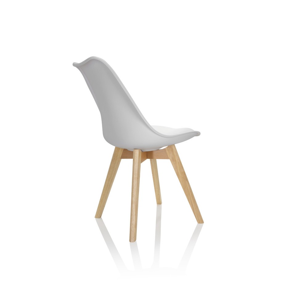 Produktabbildung Nr. 8: hjh OFFICE Besucherstuhl / Schalenstuhl SCANDI Kunststoff, 4er Pack, weiß