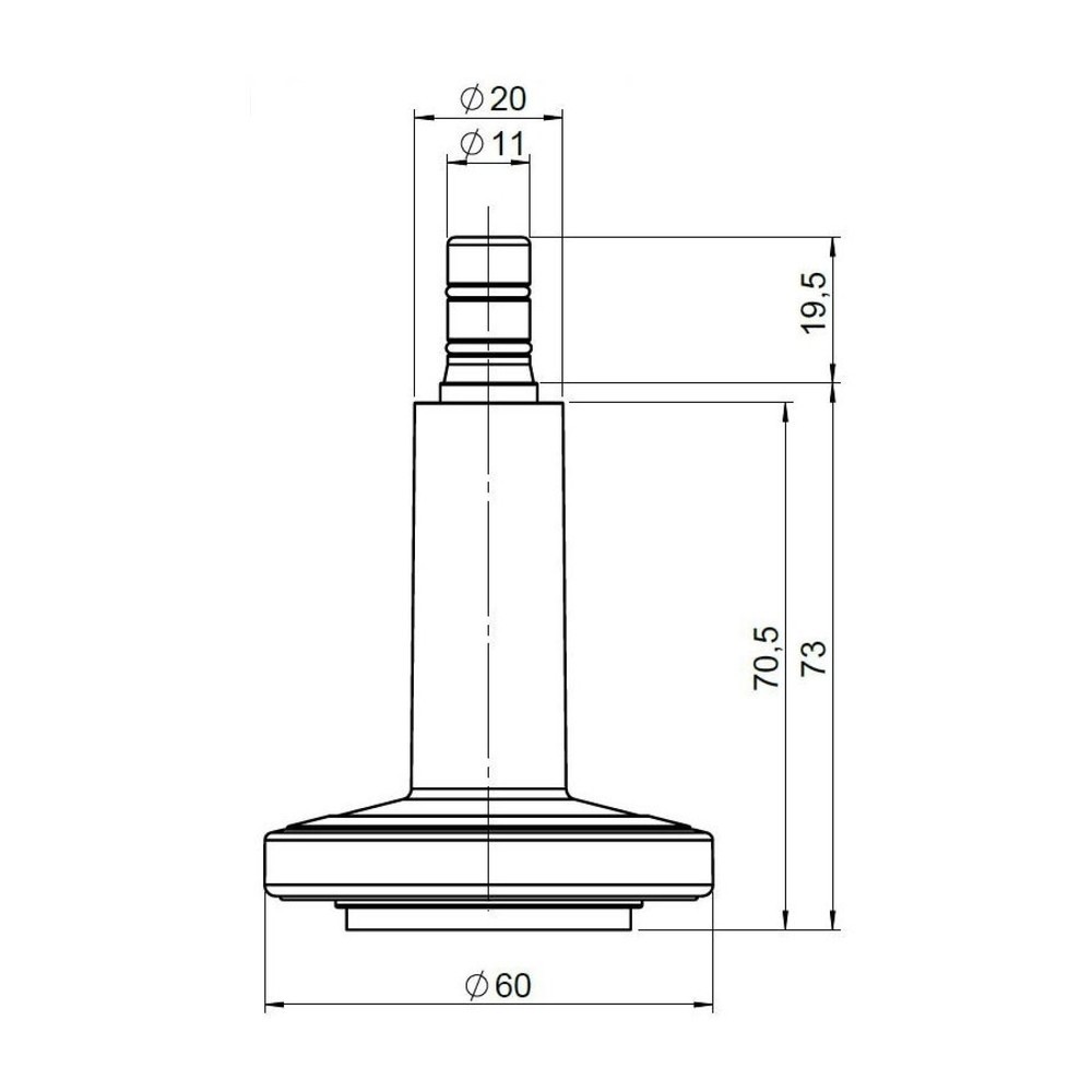 Produktabbildung Nr. 4: hjh OFFICE 5x Bodengleiter STATO-M Stift 11 mm / 60 mm Standfüße mit Filz, (5er Pack), schwarz