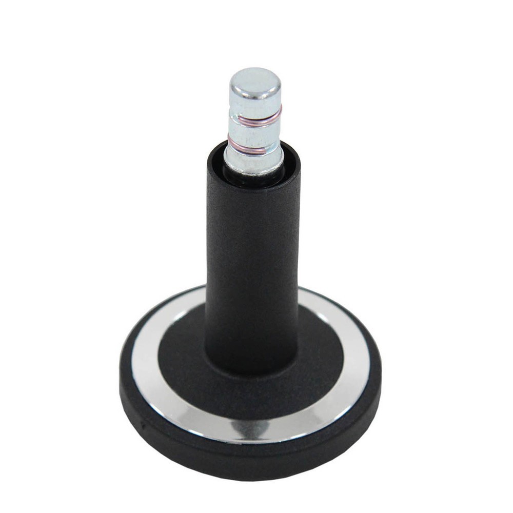 Produktabbildung Nr. 2: hjh OFFICE 5x Bodengleiter STATO-M Stift 11 mm / 60 mm Standfüße mit Filz, (5er Pack), schwarz/chrom