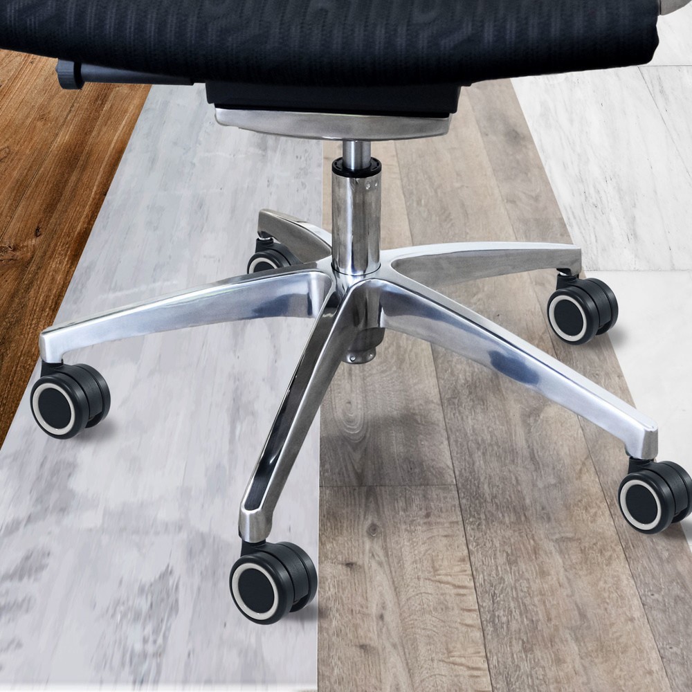 Produktabbildung Nr. 4: hjh OFFICE 5x Hartbodenrollen ROLO COLOR 60 11 mm / 60 mm Büro-Stuhl-Rollen für Hartböden (5er Pack), schwarz/weiß