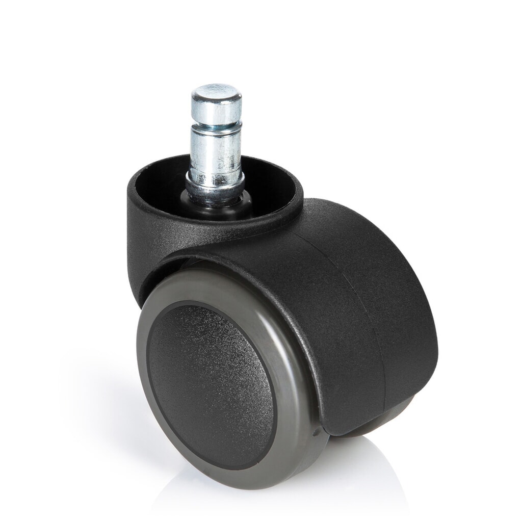 hjh OFFICE 5x Hartbodenrollen ungebremst ROLO FREE 10 mm / 50 mm Büro-Stuhl-Rollen, (5er Pack) Produktabbildung: hjh OFFICE 5x Hartbodenrollen ungebremst ROLO FREE 10 mm / 50 mm Büro-Stuhl-Rollen, (5er Pack)
