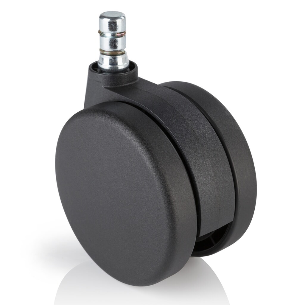Produktabbildung Nr. 1: hjh OFFICE 5x Teppichrollen ROLO No-Noise 11 mm / 75mm Büro-Stuhl-Rollen für Teppich, (5er Pack)