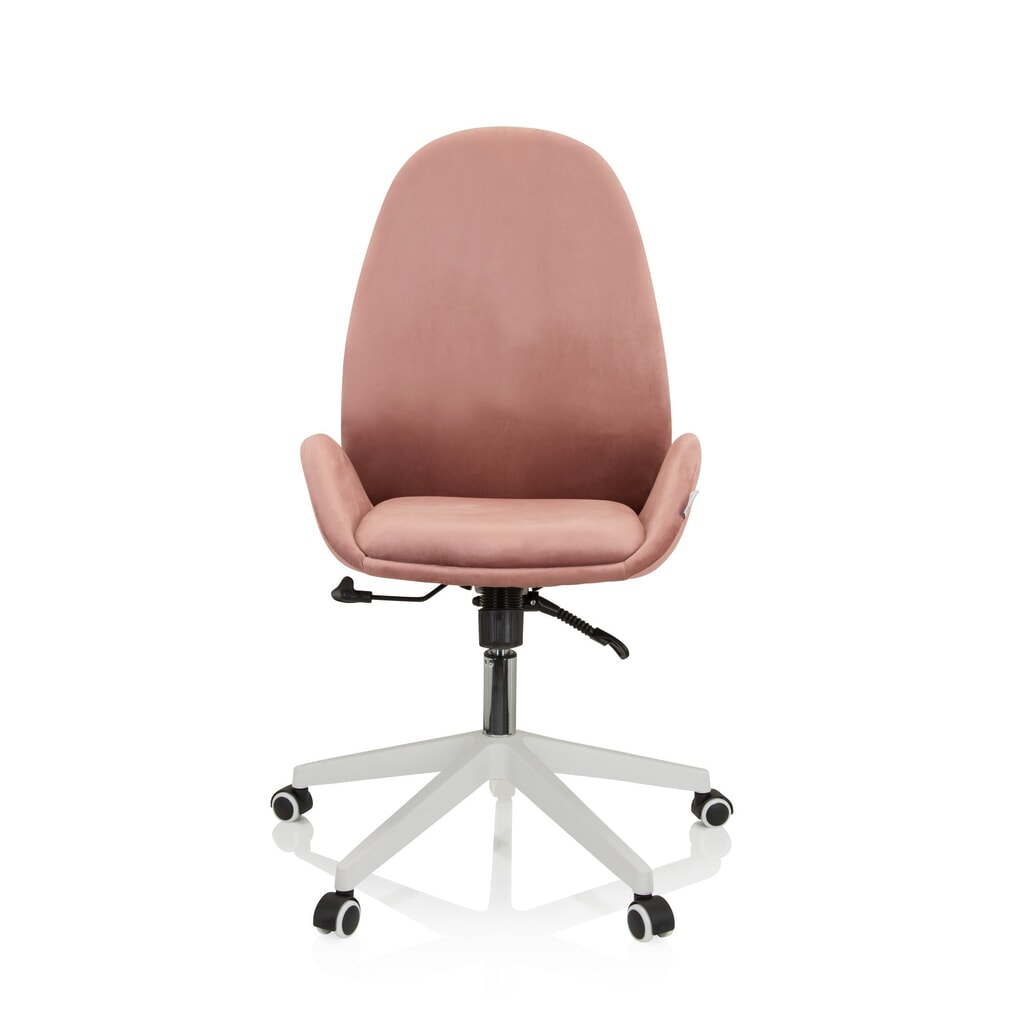 hjh OFFICE Bürostuhl / Drehstuhl AVEA Samt, rosa Produktabbildung: hjh OFFICE Bürostuhl / Drehstuhl AVEA Samt, rosa
