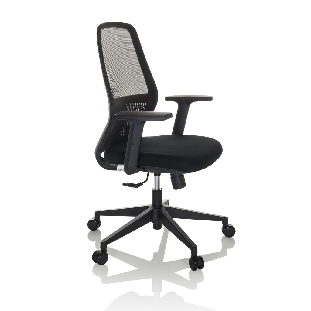 hjh OFFICE Bürostuhl / Drehstuhl CARLOW I Netzstoff / Stoff, schwarz Produktabbildung Nr. 8: hjh OFFICE Bürostuhl / Drehstuhl CARLOW I Netzstoff / Stoff, schwarz