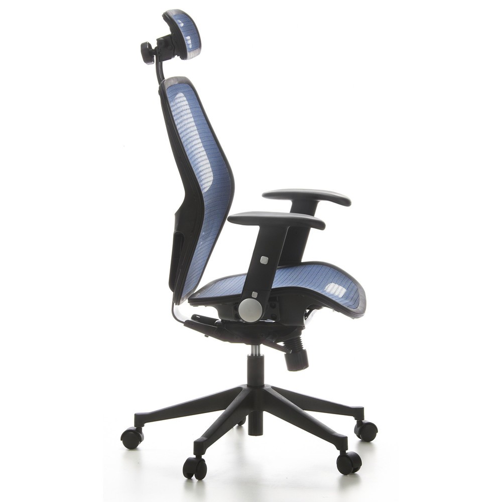 Produktabbildung Nr. 3: hjh OFFICE Bürostuhl / Chefsessel AIR PORT Netzstoff, blau