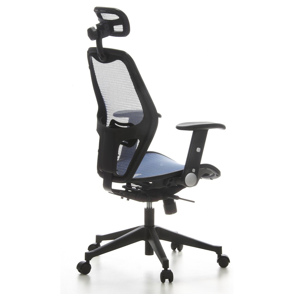 Produktabbildung Nr. 4: hjh OFFICE Bürostuhl / Chefsessel AIR PORT Netzstoff, blau