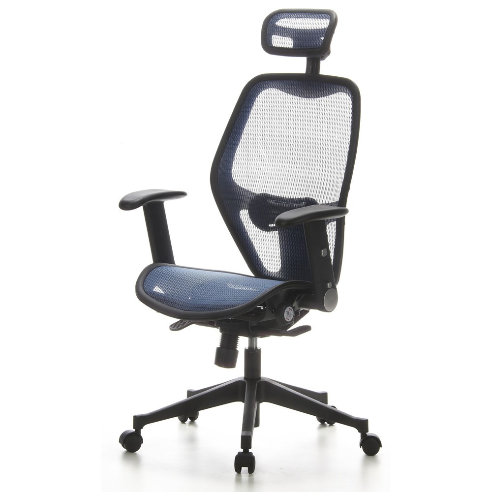 Produktabbildung Nr. 9: hjh OFFICE Bürostuhl / Chefsessel AIR PORT Netzstoff, blau