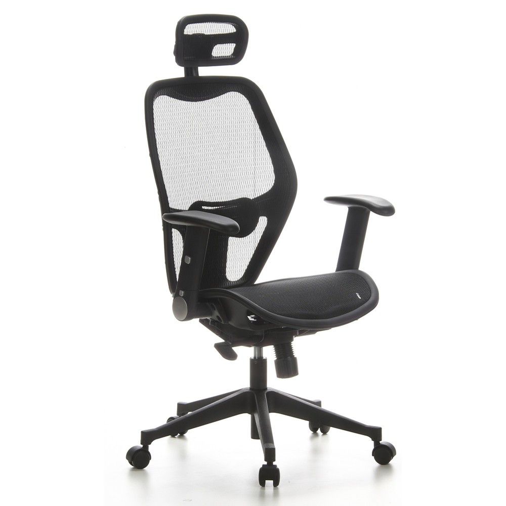 Produktabbildung Nr. 2: hjh OFFICE Bürostuhl / Chefsessel AIR PORT Netzstoff, schwarz